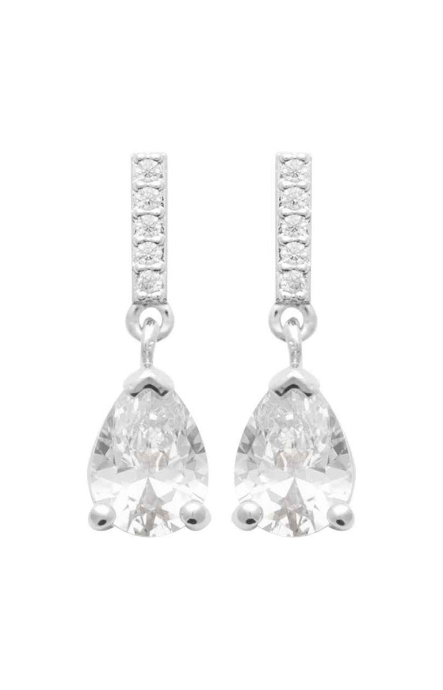 Boucles d'oreilles - Argent 925/1000 rhodié & oxyde de zirconium