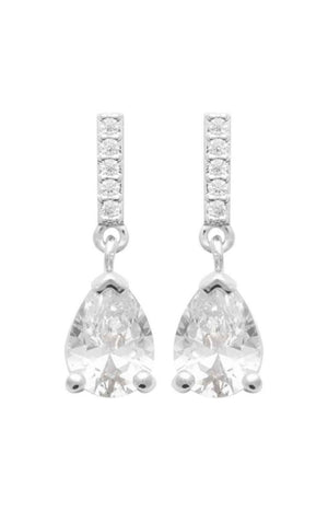 Boucles d'oreilles - Argent 925/1000 rhodié & oxyde de zirconium