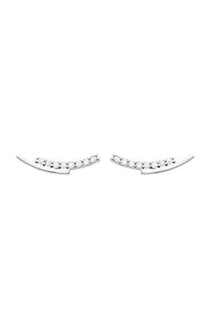 Boucles d'oreilles puces - Argent 925/1000 rhodié & oxyde de zirconium