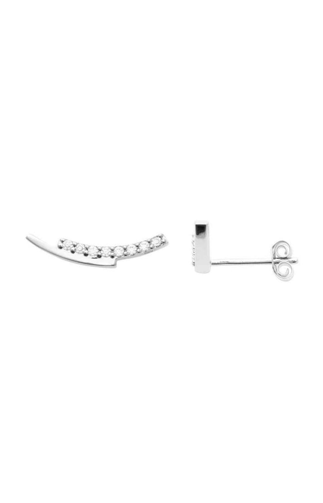 Boucles d'oreilles puces - Argent 925/1000 rhodié & oxyde de zirconium