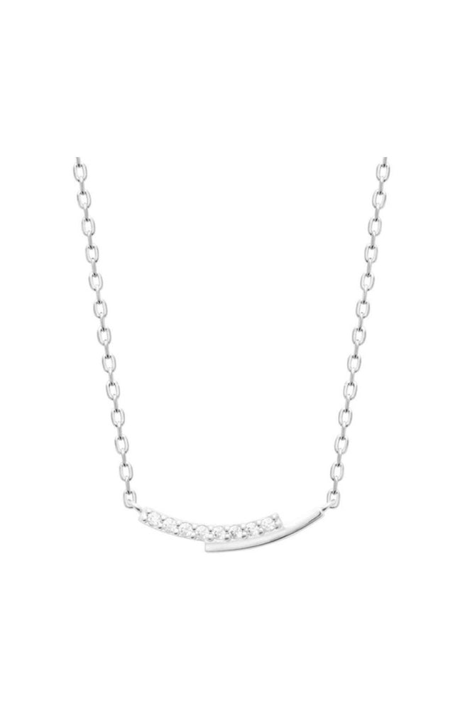 Collier - Argent 925/1000 rhodié & oxyde de zirconium