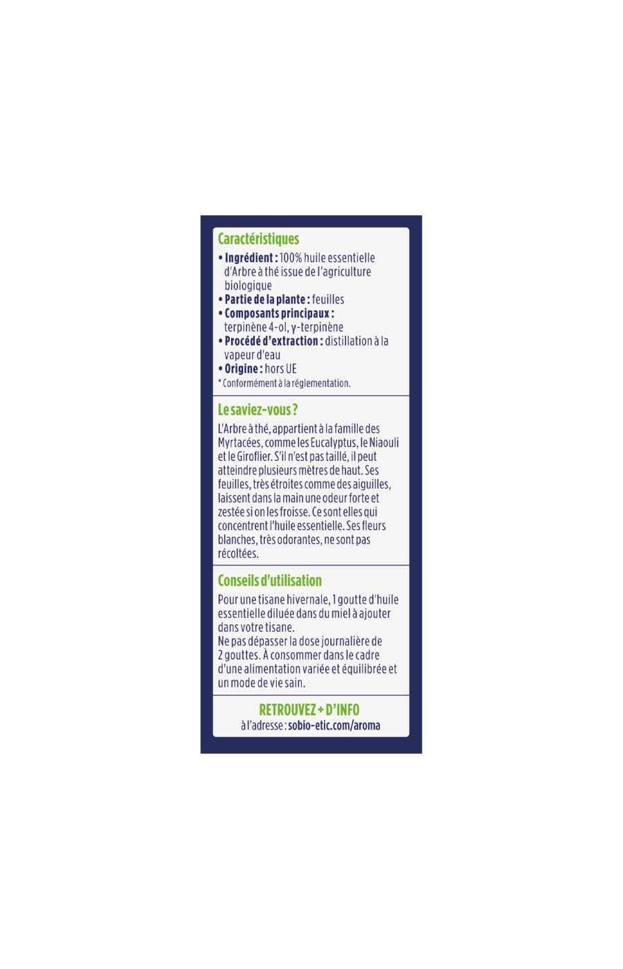 Huile essentielle d'arbre à thé bio - 12 ml