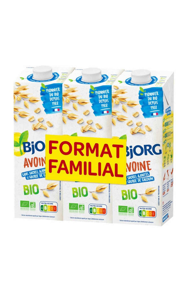 Boissons végétales bio - Avoine - Source de calcium - 3 x 3 x 1 L