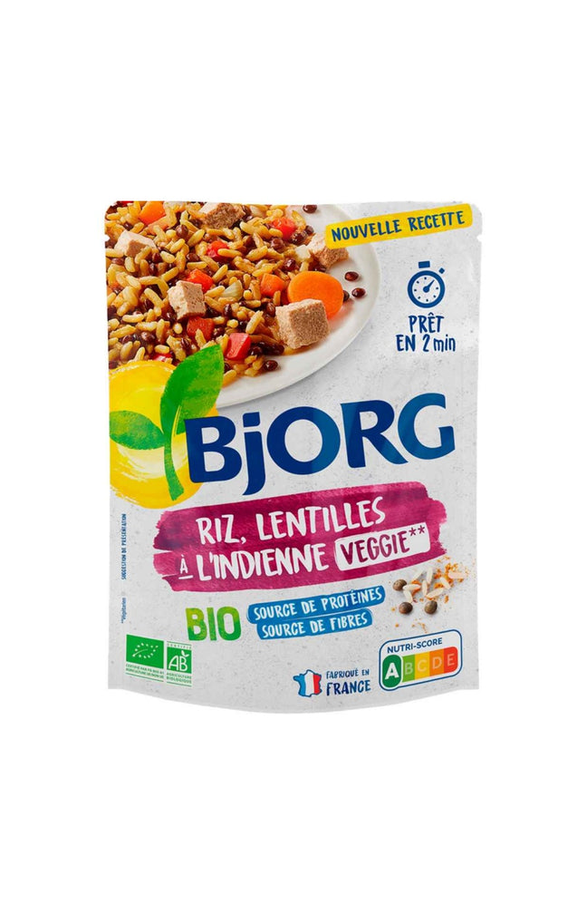 Riz lentilles à l'indienne bio - 6 x 220 g
