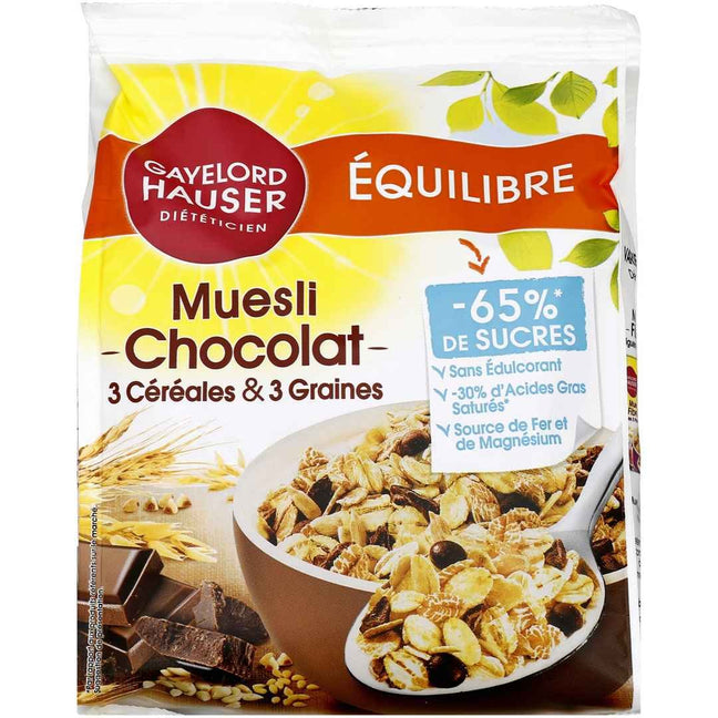 Muesli chocolat - 3 céréales & 3 graines -  6 x 375 g