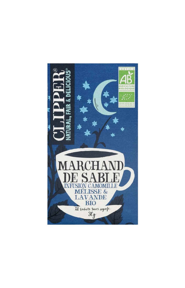 Infusion bio Marchand de sable - Camomille, mélisse & lavande - 6 x 20 sachets