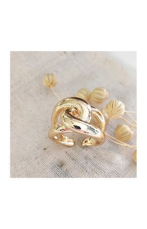 Bague ajustable - Laiton plaqué or