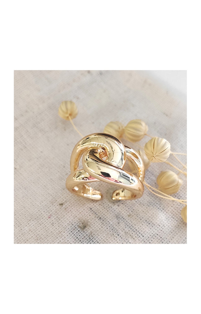 Bague ajustable - Laiton plaqué or
