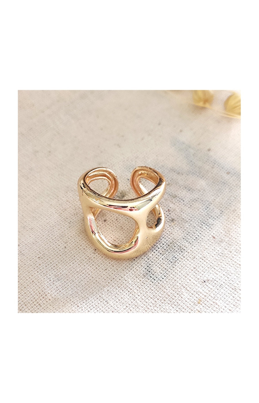 Bague ajustable - Laiton plaqué or
