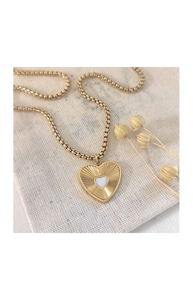 Collier - Laiton plaqué or & acier inoxydable