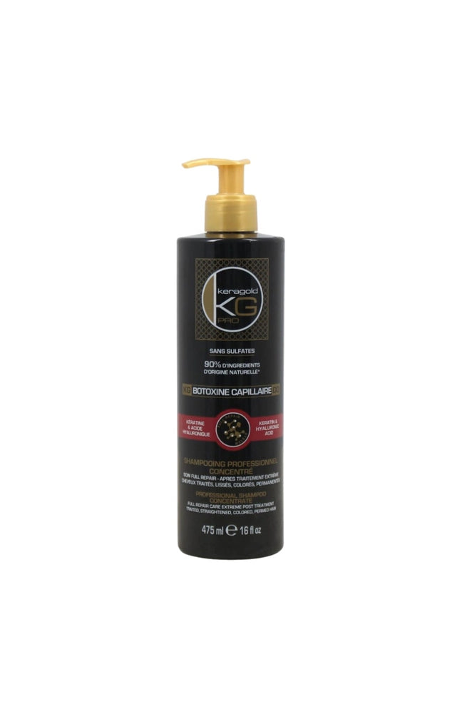 Shampoing reconstructeur - Kératine & acide hyaluronique - Cheveux lissés, colorés ou défrisés - 475 ml