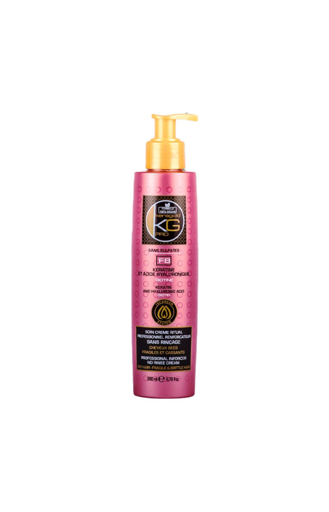 Crème de soin réparatrice - Kératine & acide hyaluronique - Cheveux abîmés - 200 ml