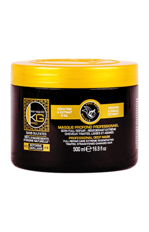 Masque régénérant - Kératine & extrait d'ail - Cheveux lissés, traités ou abîmés - 500 ml
