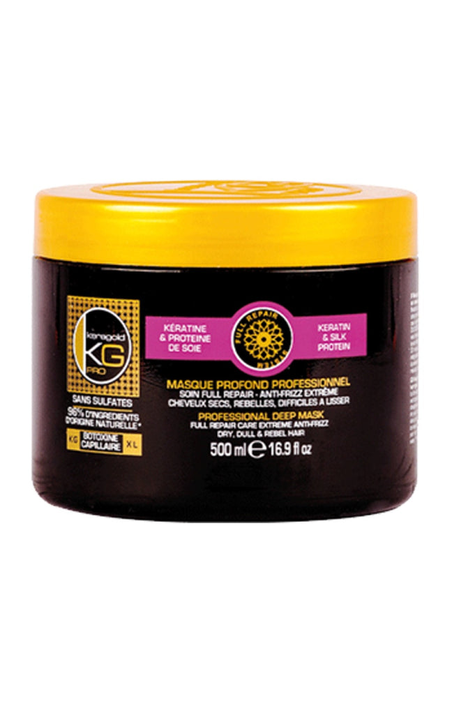 Masque lissant - Kératine & protéine de soie - Cheveux secs ou rebelles - 475 ml