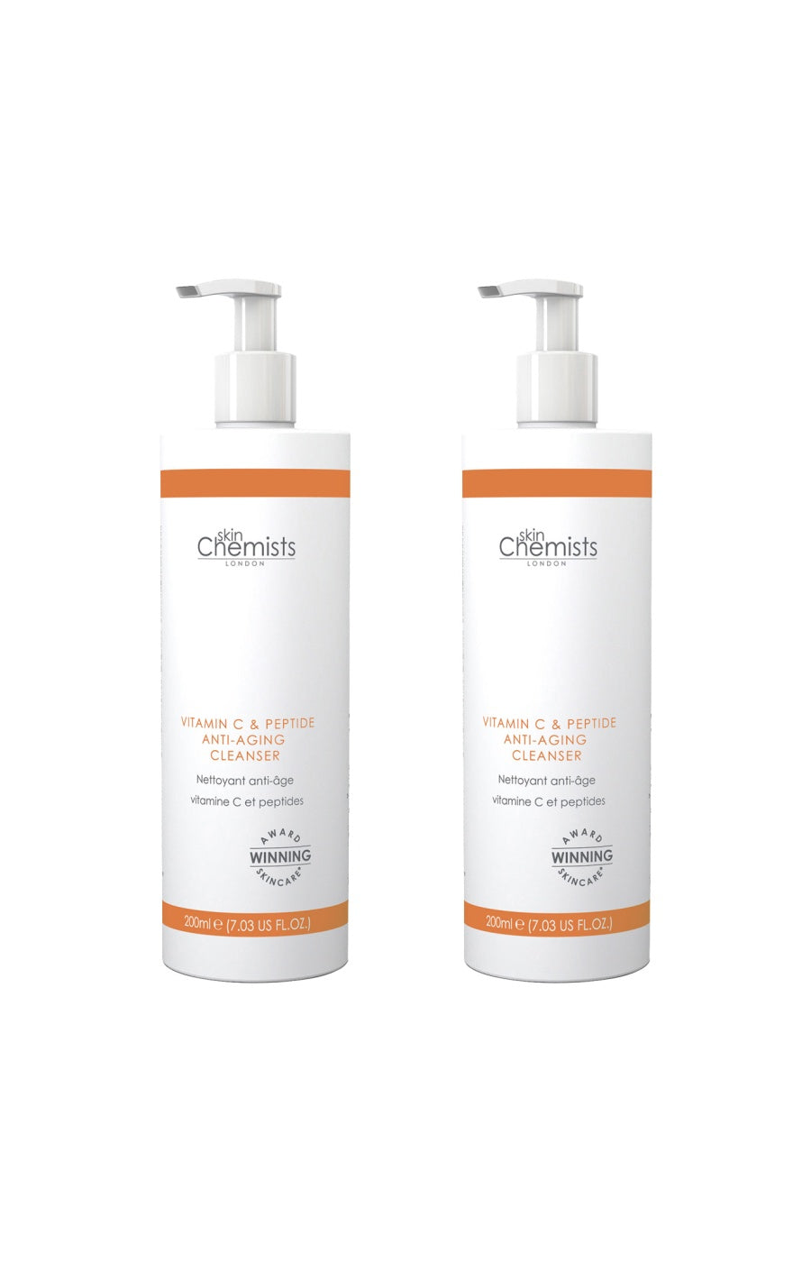 Nettoyants anti-âge - Vitamine C & peptides - Visage - 2 x 200 ml