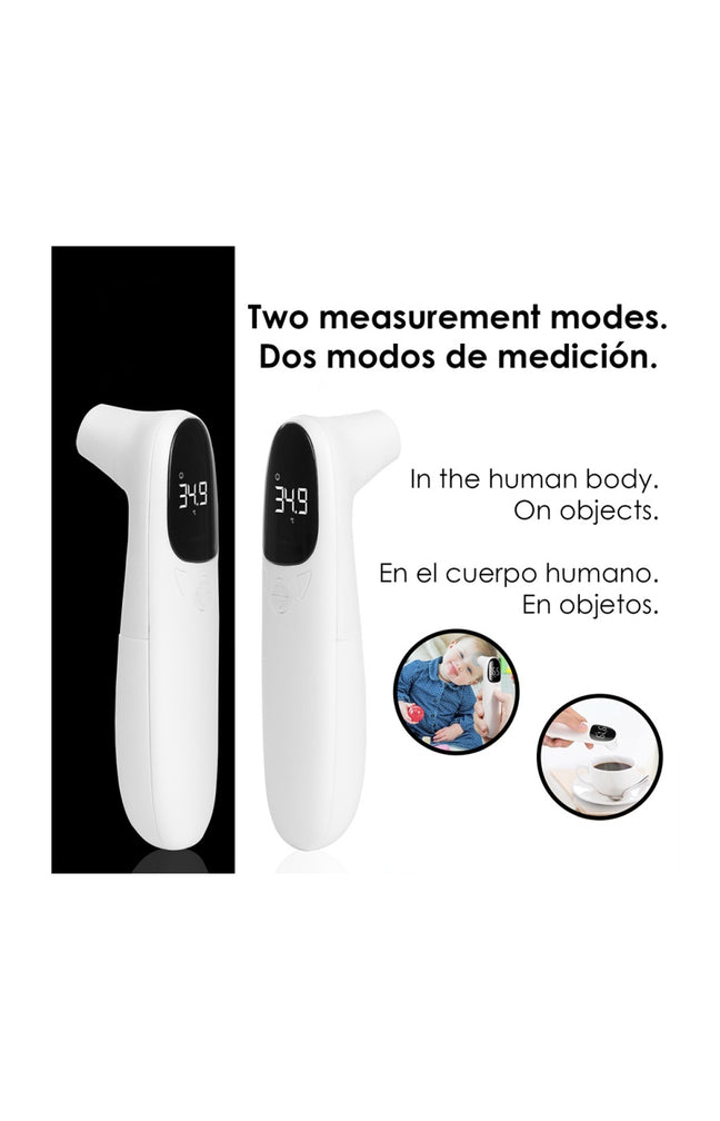 Thermomètre infrarouge sans contact - Mode température corporelle & objets