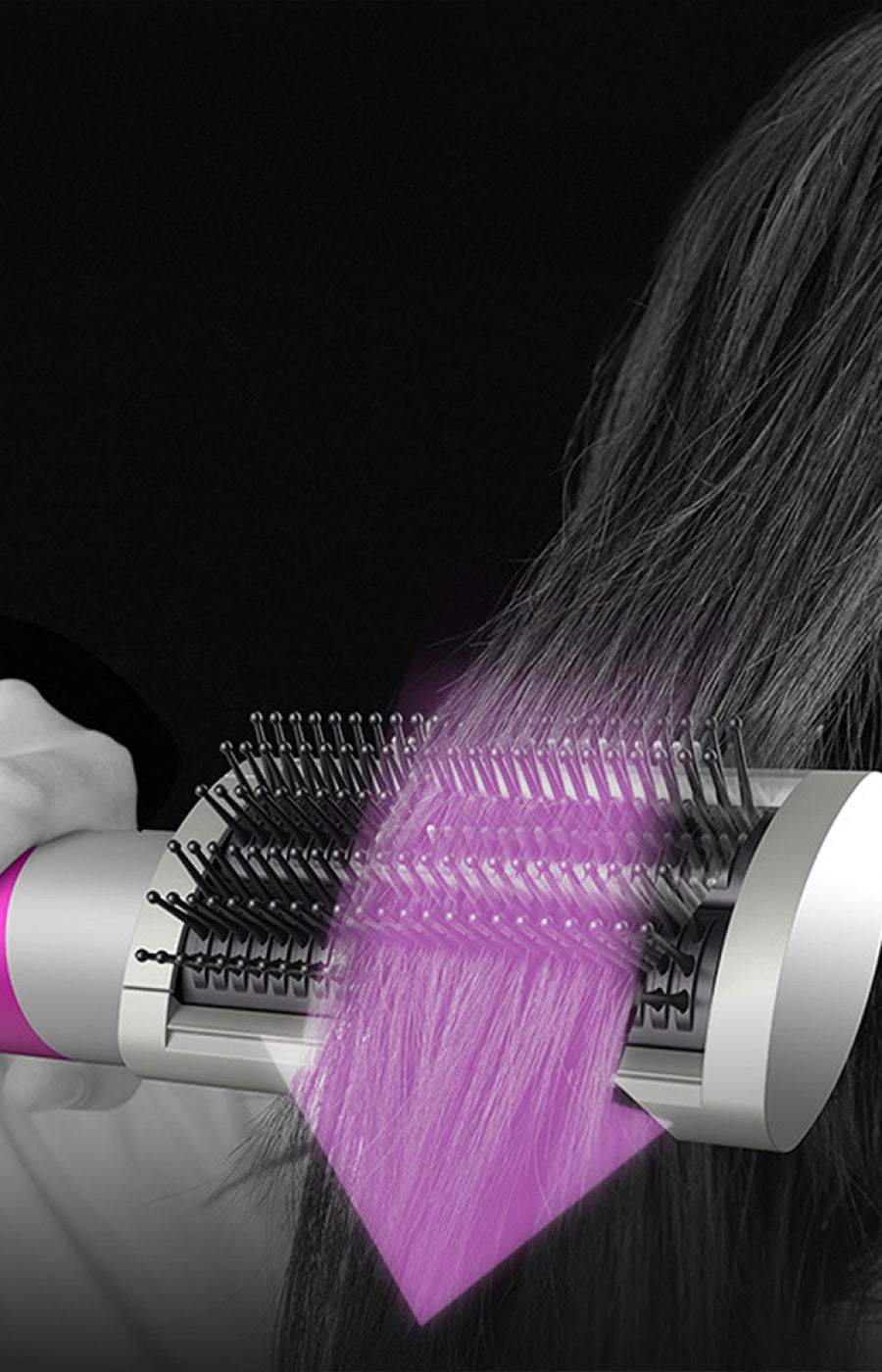 Brosse à air chaud multifonction - 6 embouts - Cheveux