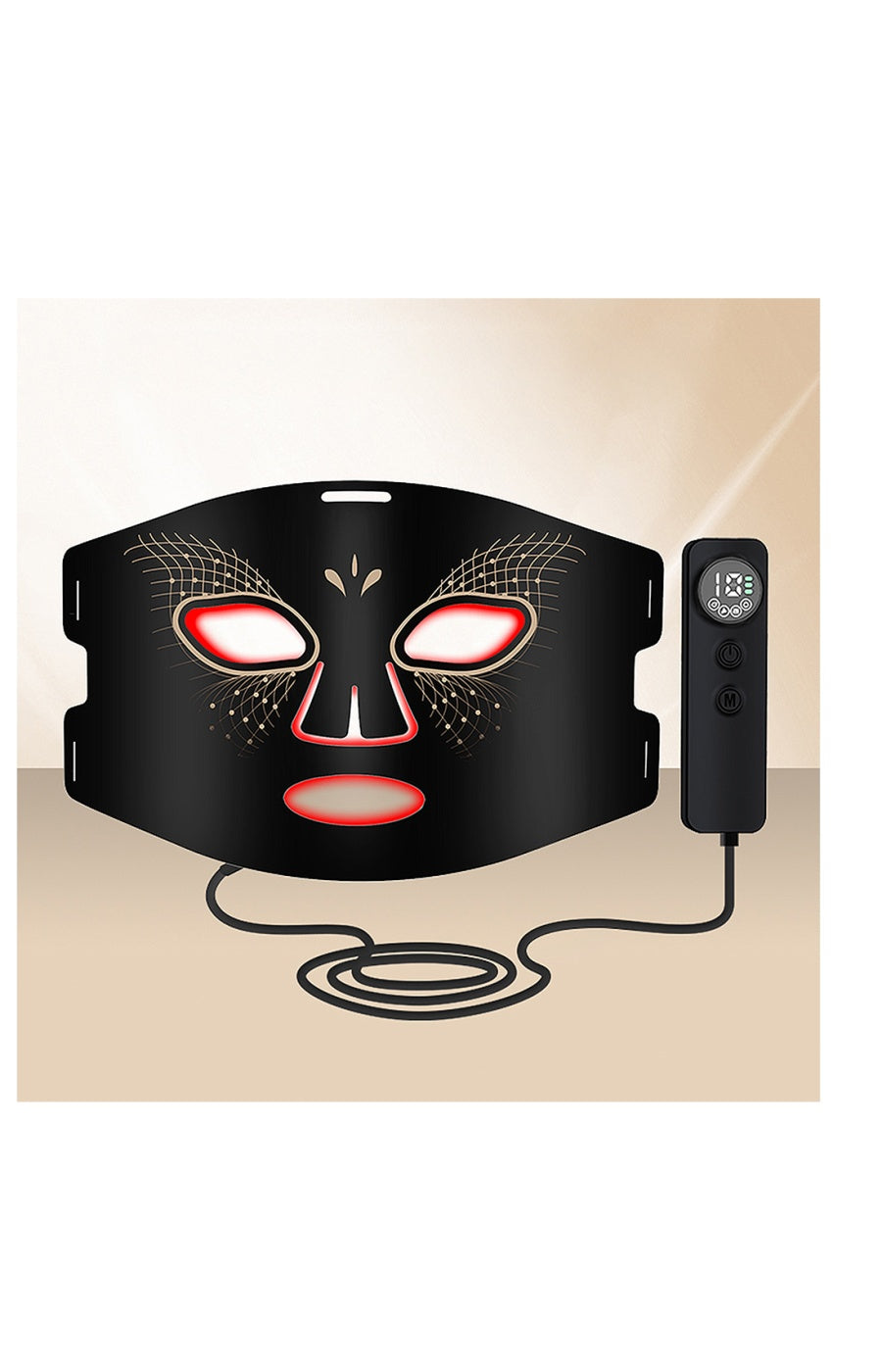 Masque de  luminothérapie LED - Fonction thermique - Visage