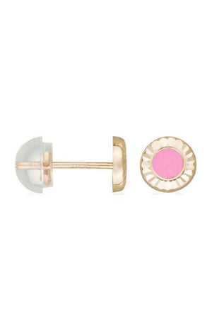 Boucles d'oreilles Bico - Or jaune 375/1000 & email - Enfant
