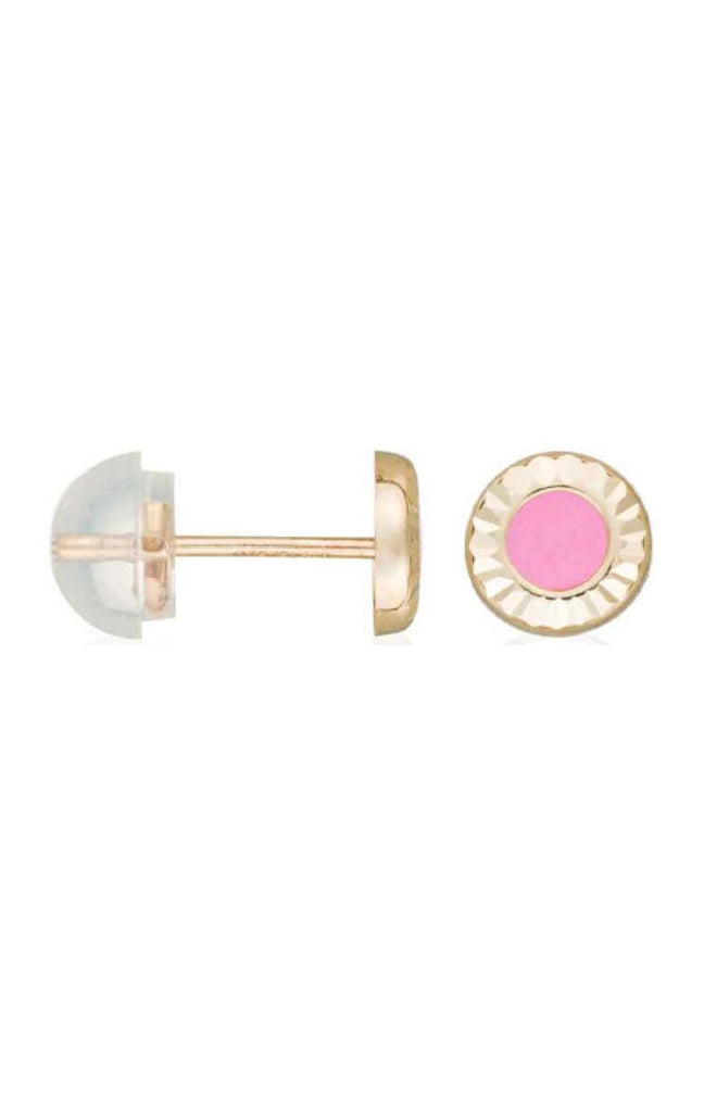 Boucles d'oreilles Bico - Or jaune 375/1000 & email - Enfant