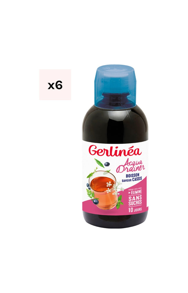 Boissons drainantes - Acqua drainer - Cassis - 10 jours - 6 x 500 ml