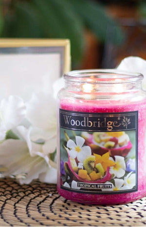 Bougie parfumée - Tropical Fruits - Caramel & pêche - 565 g