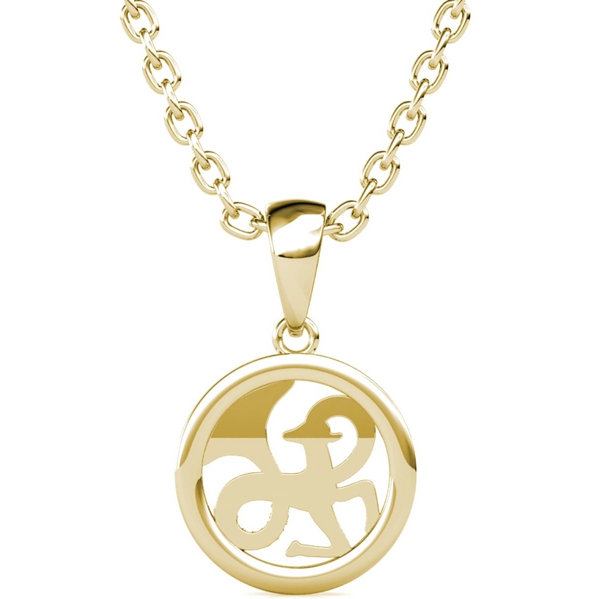 Collier Zodiaque Capricorne - Laiton plaqué or 18 k & cristal blanc