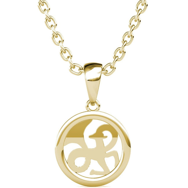 Collier Zodiaque Capricorne - Laiton plaqué or 18 k & cristal blanc