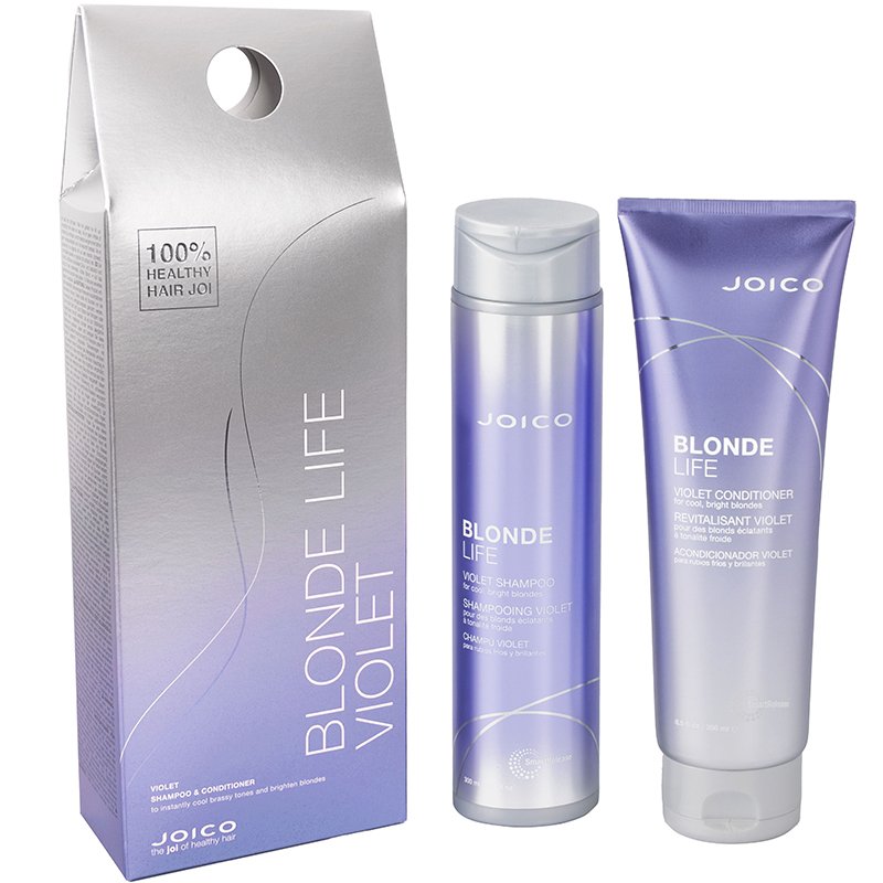Coffret shampoing & après-shampoing violet - Cheveux blonds