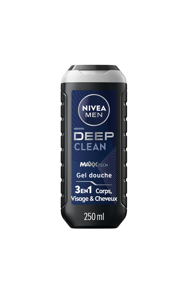 Gels douche 3-en-1 à la poudre d'argile - Visage, corps & cheveux - Homme - 3 x 250 ml