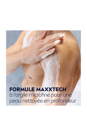 Gels douche 3-en-1 à la poudre d'argile - Visage, corps & cheveux - Homme - 3 x 250 ml