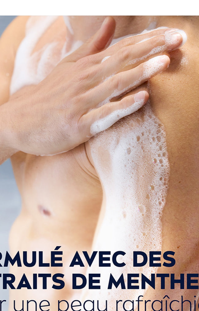 Gels douche 3-en-1 à la menthe - Visage, corps & cheveux - Homme - 3 x 500 ml