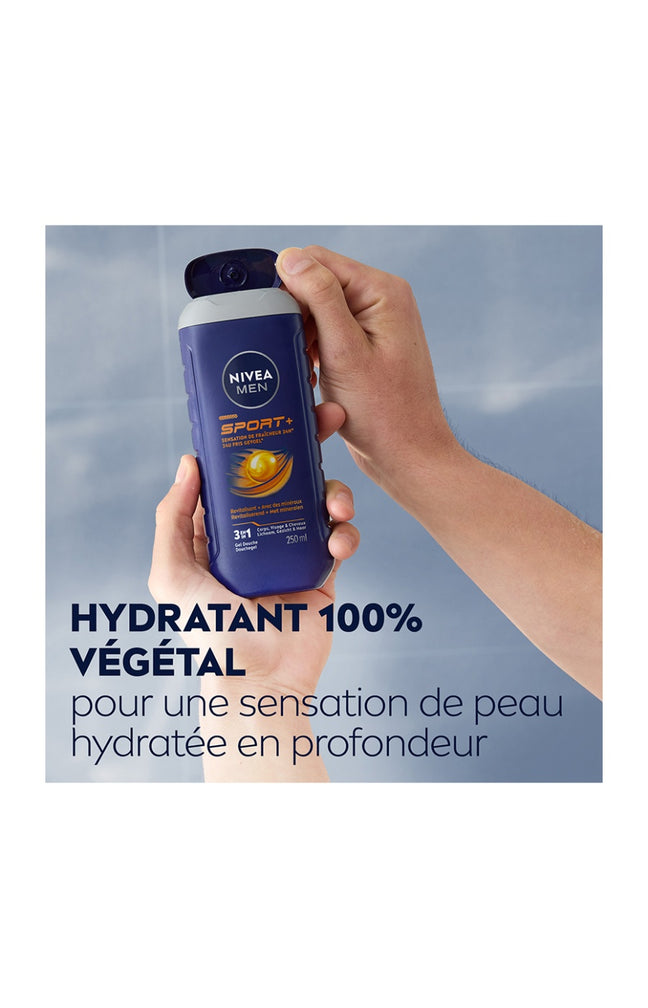 Gels douche 3-en-1 au citron vert - Visage, corps & cheveux - Homme - 3 x 250 ml