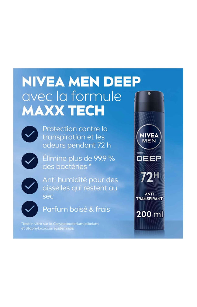 Déodorants anti-transpirants anti-bactérien 72 h - Homme - 3 x 200 ml