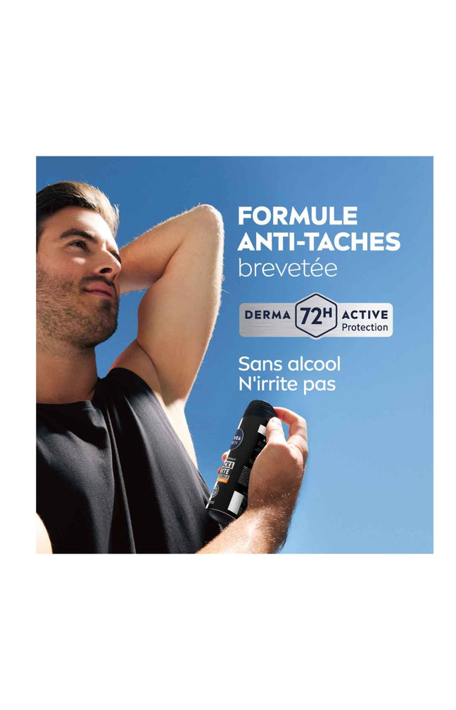 Déodorants anti-transpirants anti-traces blanches 72 h - Black & White - Homme - 2 x 200 ml