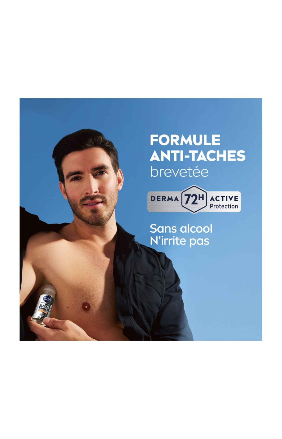 Déodorants bille anti-transpirants anti-traces blanches 72 h - Black & White - Ultimate Impact - Homme - 3 x 50 ml