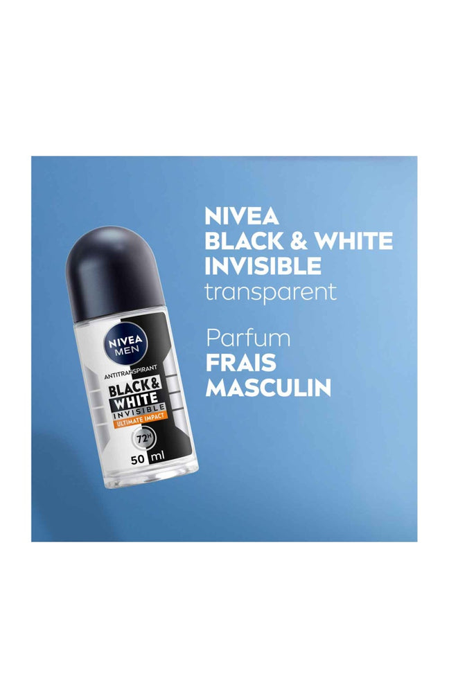 Déodorants bille anti-transpirants anti-traces blanches 72 h - Black & White - Ultimate Impact - Homme - 3 x 50 ml