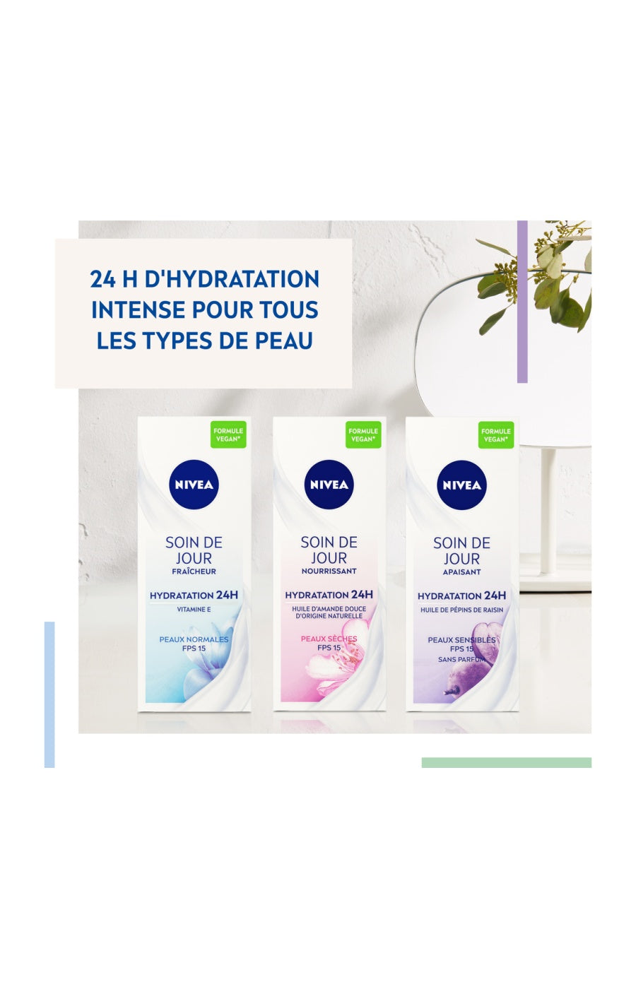 Crème de jour nourrissant & hydratant 24h SPF 15 - Huile d'amande douce - Peaux sèches - 50 ml