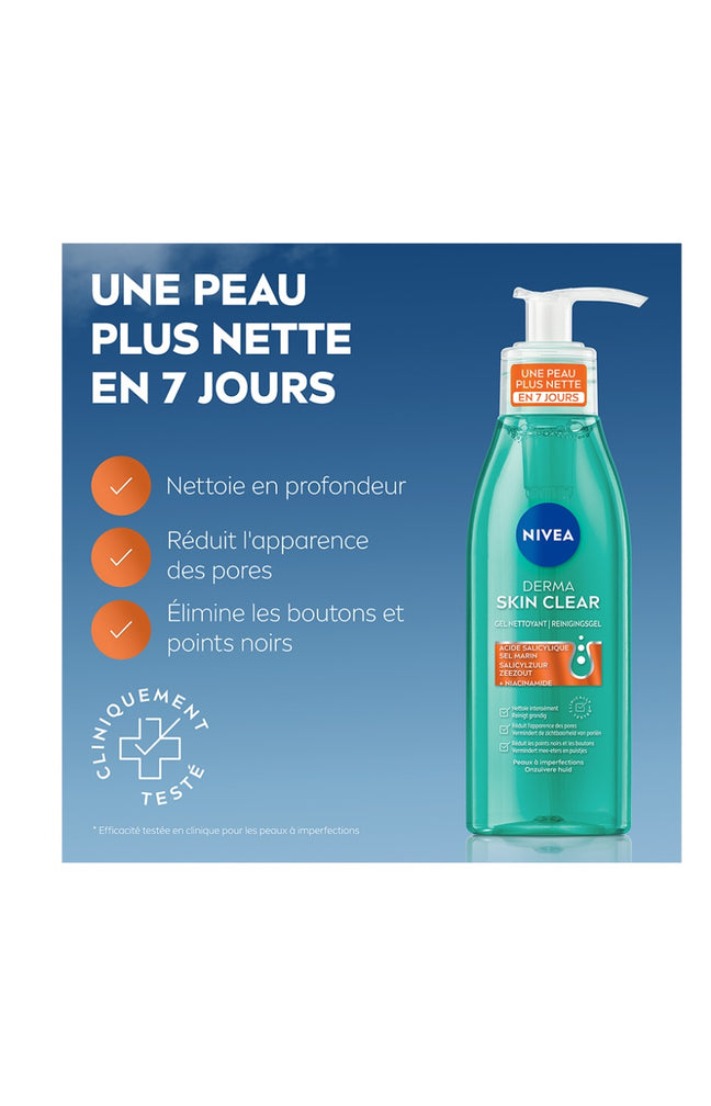 Gel nettoyant - Derma Skin Clear - Peaux à imperfections - 150 ml
