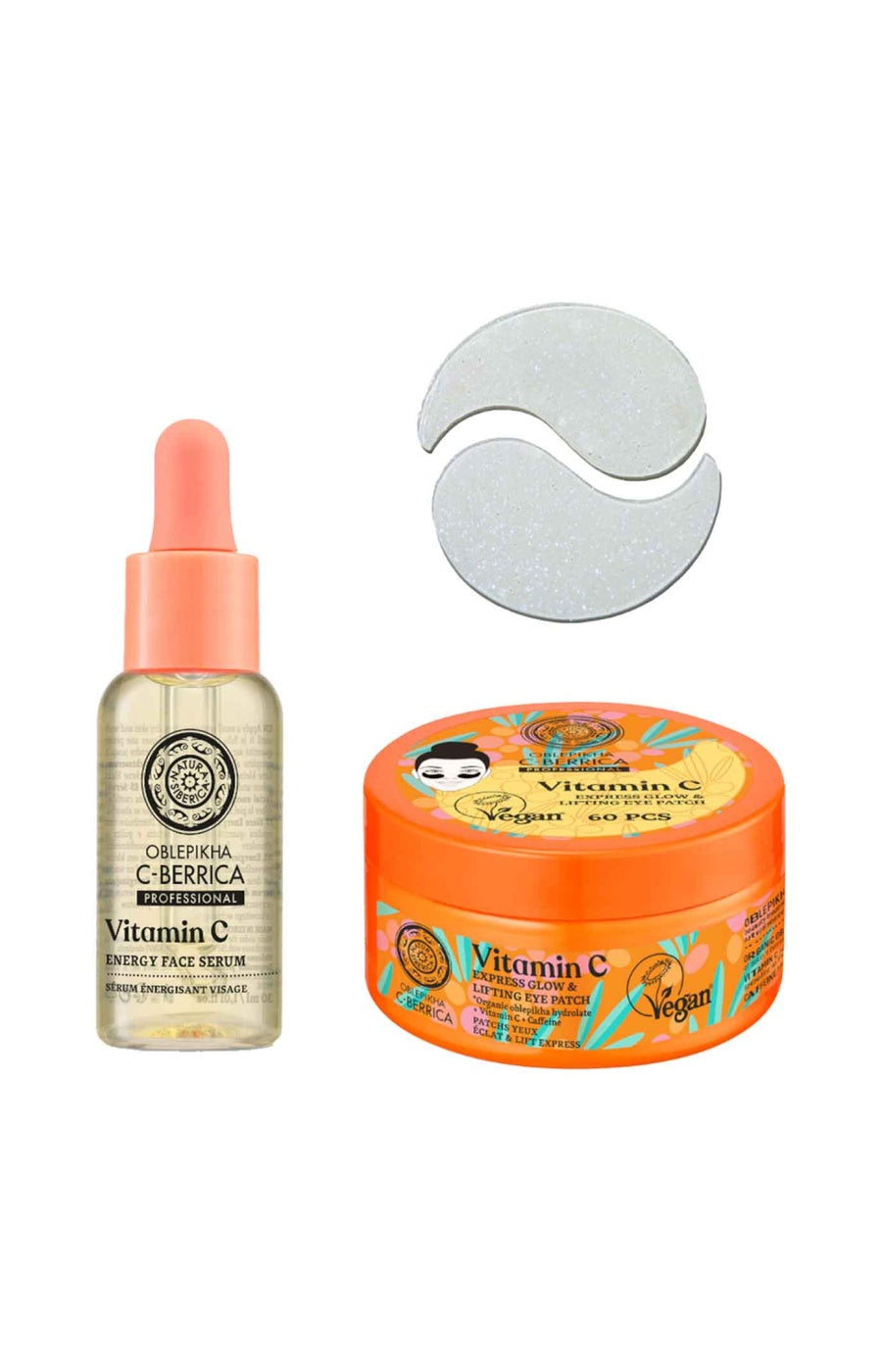 Coffret sérum énergisant & patchs liftants - Vitamine C - Visage & yeux - 2 produits