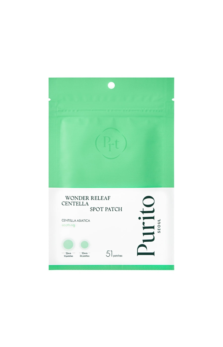 Purito - Patchs apaisants anti-imperfections - Peaux sensibles - 51 patchs
