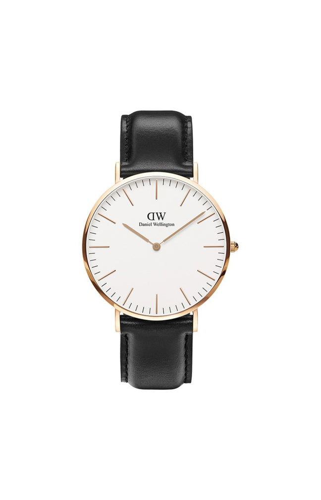 Montre à quartz - Acier inoxydable & cuir - Homme