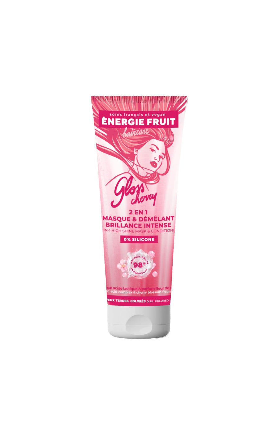 Masque brillance 2-en-1 - Gloss Cherry - Cheveux colorés ou ternes - 200 ml