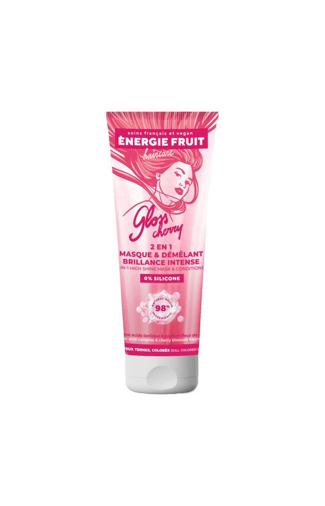 Masque brillance 2-en-1 - Gloss Cherry - Cheveux colorés ou ternes - 200 ml