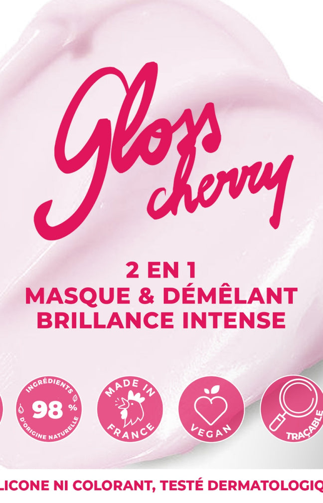 Masque brillance 2-en-1 - Gloss Cherry - Cheveux colorés ou ternes - 200 ml