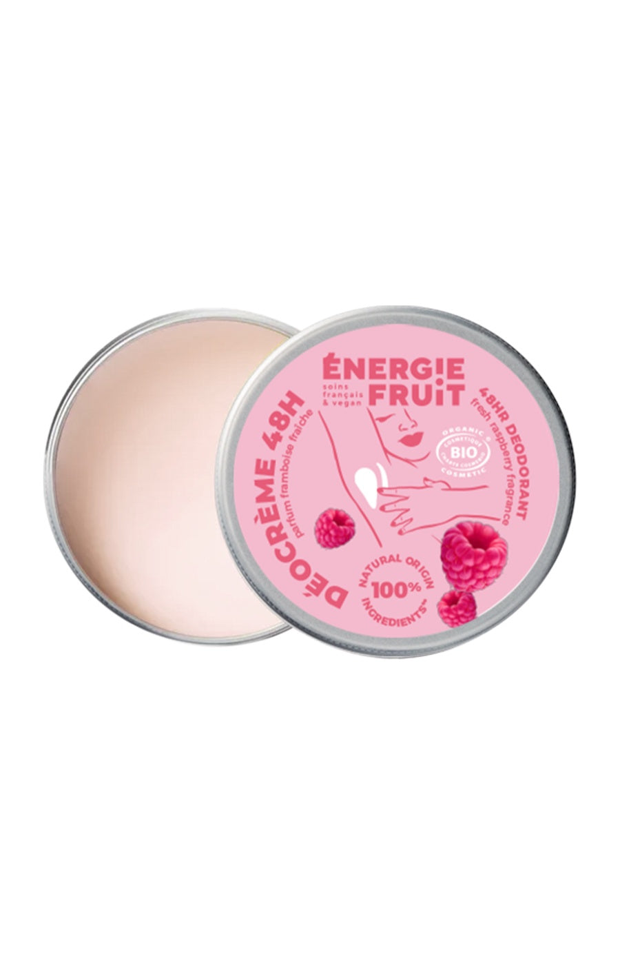 Déodorant crème bio 48h - Framboise - 45 g
