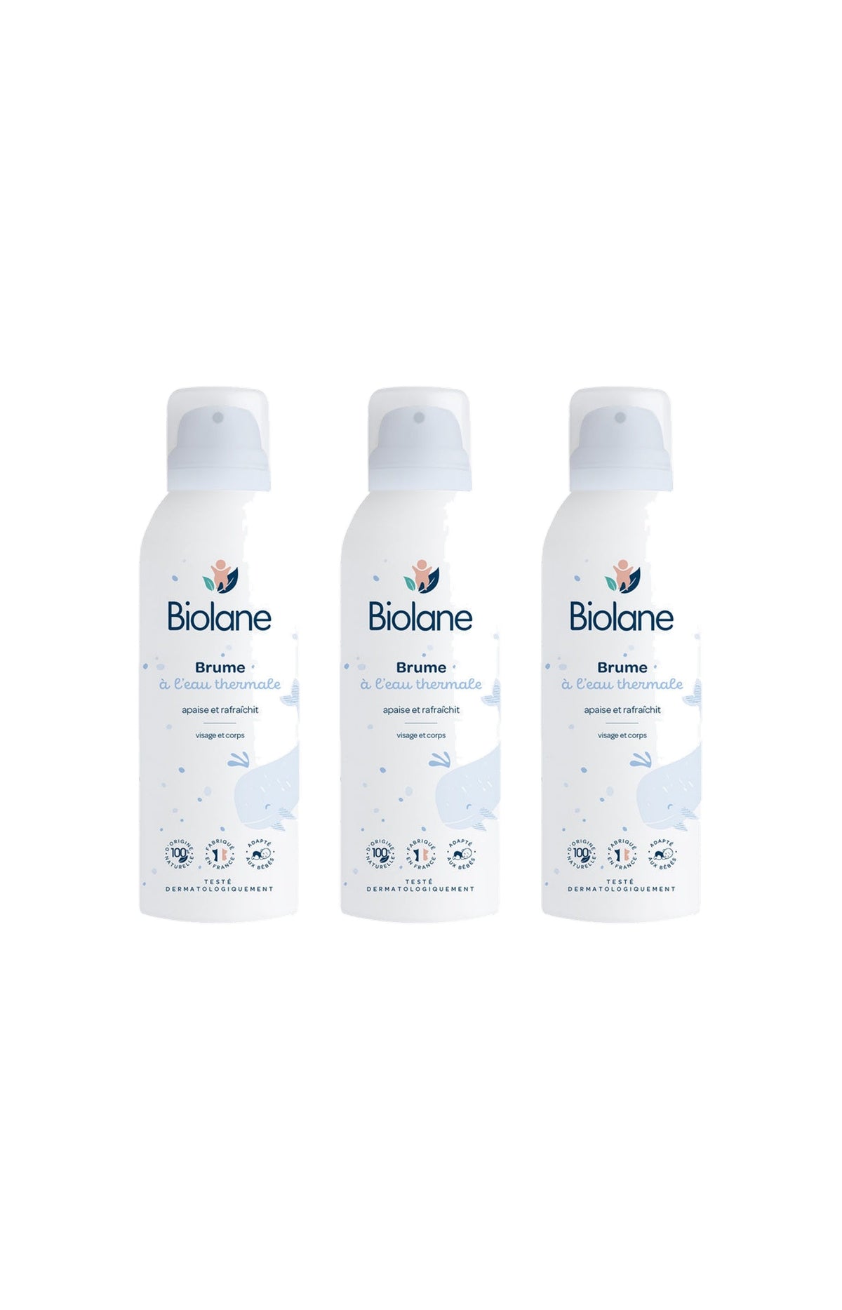 Brumes eaux thermales naturelles - Visage & corps - Bébé - 3 x 150 ml