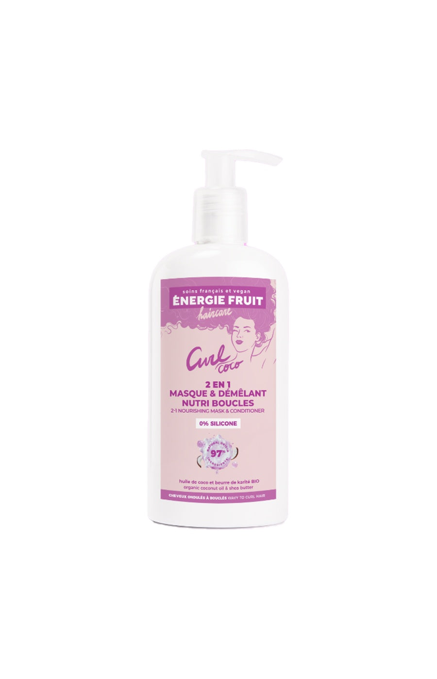 Masques 2-en-1 - Coco & beurre de karité bio - Cheveux bouclés - 2 x 300 ml