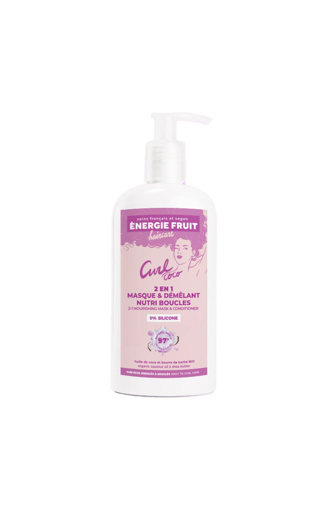 Masque 2-en-1 - Coco & beurre de karité bio - Cheveux bouclés - 300 ml