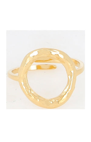 Bague ronde - Acier inoxydable doré